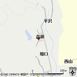 愛知県豊田市本徳町高根周辺の地図