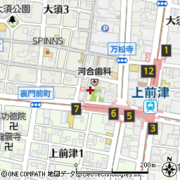 ＯＰパーク大須３丁目駐車場周辺の地図