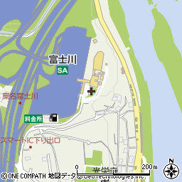 東名高速道路　富士川ＳＡ下り周辺の地図