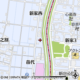 愛知県あま市七宝町伊福新家西125-2周辺の地図