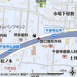 愛知県名古屋市中川区富田町大字千音寺間渡里周辺の地図