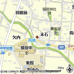 愛知県豊田市加納町末石12周辺の地図