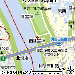 愛知県名古屋市中村区岩塚町南社宮神周辺の地図