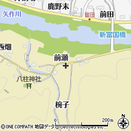 愛知県豊田市国附町前瀬107周辺の地図