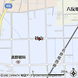 愛知県愛西市須依町砂山周辺の地図