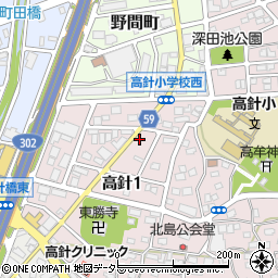 愛知県名古屋市名東区高針1丁目609周辺の地図
