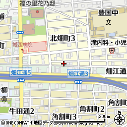 愛知県名古屋市中村区北畑町3丁目61周辺の地図