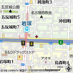 愛知銀行岩塚支店 ＡＴＭ周辺の地図