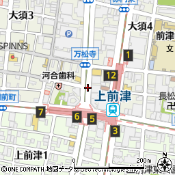 地下鉄　名城線上前津駅周辺の地図