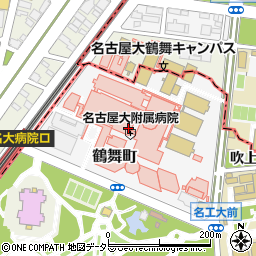 愛知県名古屋市昭和区鶴舞町周辺の地図