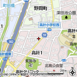愛知県名古屋市名東区高針1丁目704周辺の地図