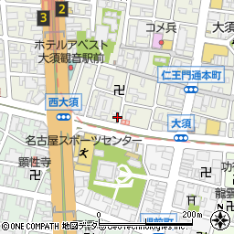 ファミリア調剤薬局　大須店周辺の地図
