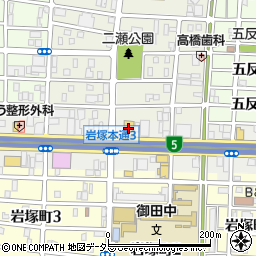 浜木綿岩塚店周辺の地図