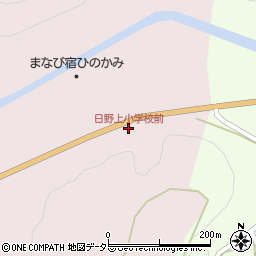 日野上小学校前周辺の地図
