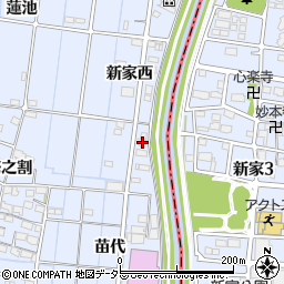 愛知県あま市七宝町伊福新家西123周辺の地図
