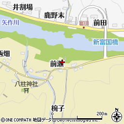 愛知県豊田市国附町前瀬106周辺の地図