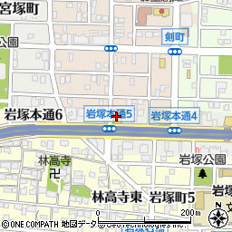 ＨｏｎｄａＣａｒｓ愛知岩塚本通店周辺の地図