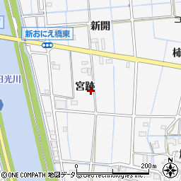 愛知県津島市百町宮跡53周辺の地図