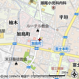 静岡新聞・星野新聞堂富士北部店周辺の地図