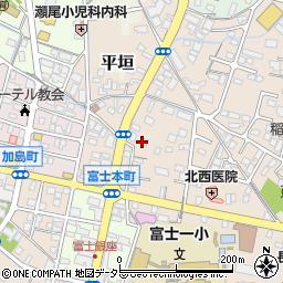 静岡新聞　富士販売所周辺の地図
