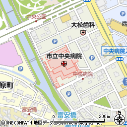 ミニストップ富士市立中央病院店周辺の地図