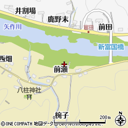 愛知県豊田市国附町前瀬100周辺の地図