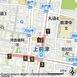 松屋上前津店周辺の地図