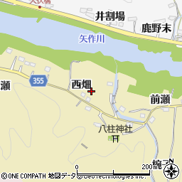 愛知県豊田市国附町西畑68周辺の地図