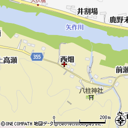 愛知県豊田市国附町西畑65周辺の地図