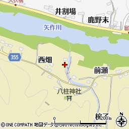 愛知県豊田市国附町西畑75周辺の地図