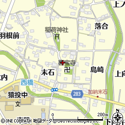 愛知県豊田市加納町末石37周辺の地図