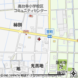 愛知県津島市百町柿割周辺の地図