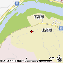 愛知県豊田市国附町上高瀬周辺の地図