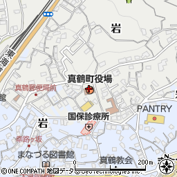 真鶴町役場　防災行政無線電話応答サービス周辺の地図