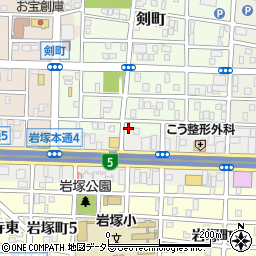 愛知県名古屋市中村区剣町316周辺の地図