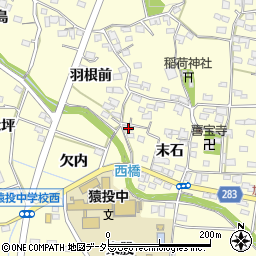 愛知県豊田市加納町末石48周辺の地図