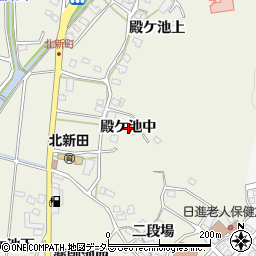 愛知県日進市北新町殿ケ池中周辺の地図