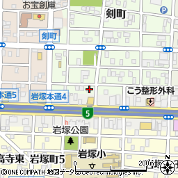 愛知県名古屋市中村区剣町318周辺の地図