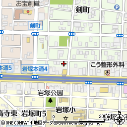 愛知県名古屋市中村区剣町318周辺の地図