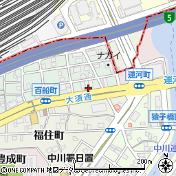 愛知県名古屋市中川区百船町5周辺の地図