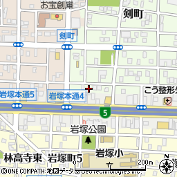 愛知県名古屋市中村区剣町323周辺の地図
