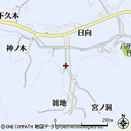 愛知県豊田市久木町雑地周辺の地図