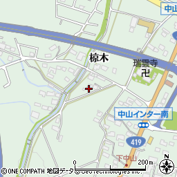愛知県豊田市西中山町新左屋敷1周辺の地図
