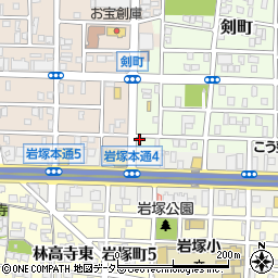 愛知県名古屋市中村区剣町327周辺の地図