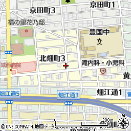 愛知県名古屋市中村区北畑町3丁目38周辺の地図