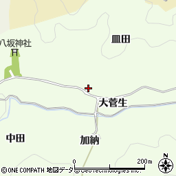 愛知県豊田市菅生町皿田周辺の地図