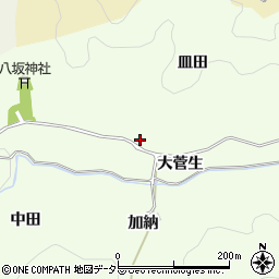 愛知県豊田市菅生町（皿田）周辺の地図
