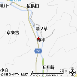 愛知県豊田市中立町柿平周辺の地図