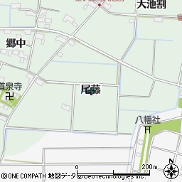 愛知県愛西市雀ケ森町尾藤周辺の地図