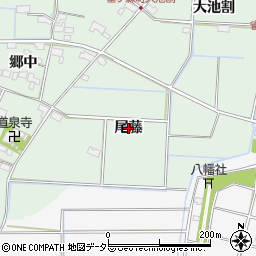 愛知県愛西市雀ケ森町（尾藤）周辺の地図